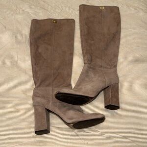 DVF Taupe Knee-High Boots - Size 10